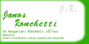 janos ronchetti business card